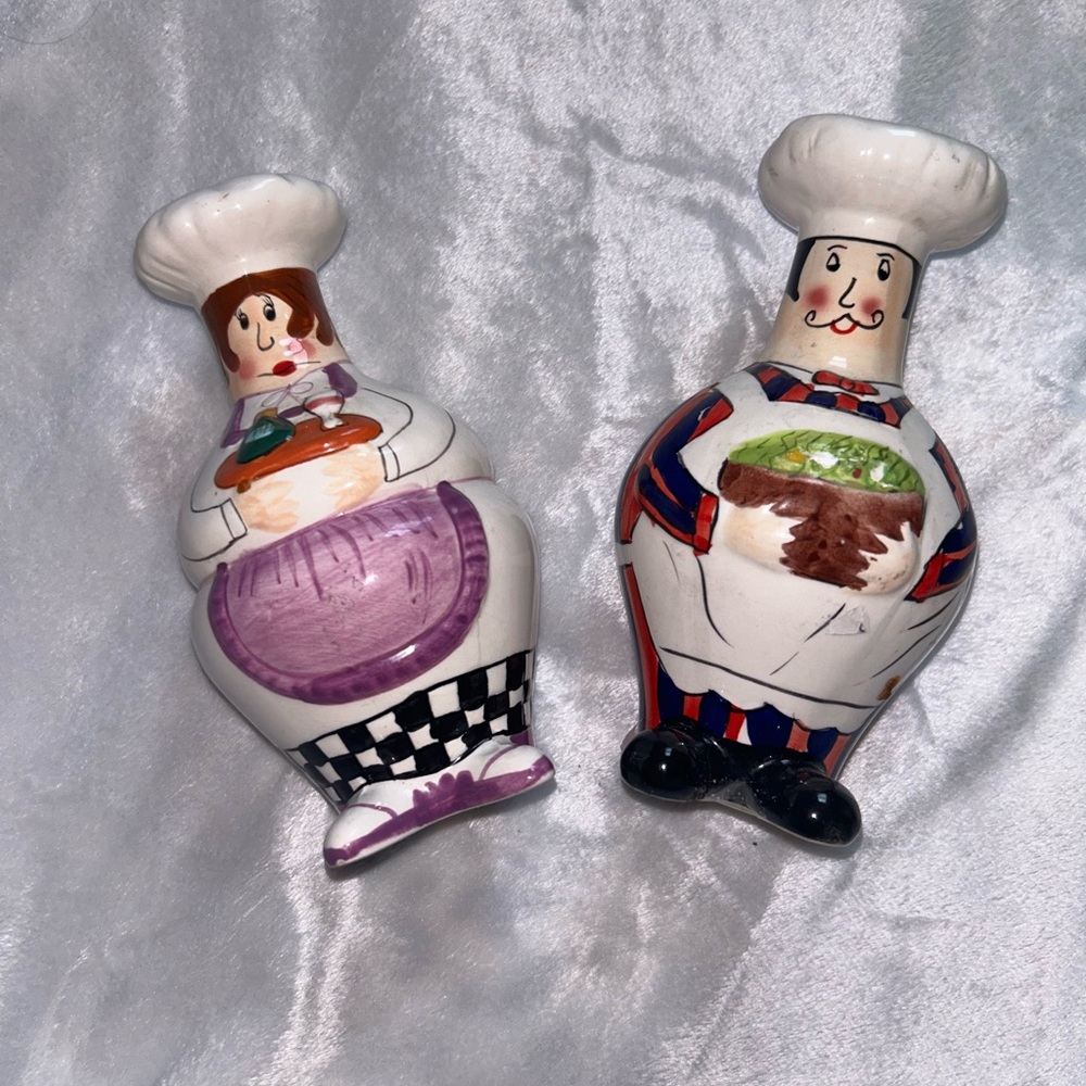 Vintage Chef Salt and Pepper Shakers
